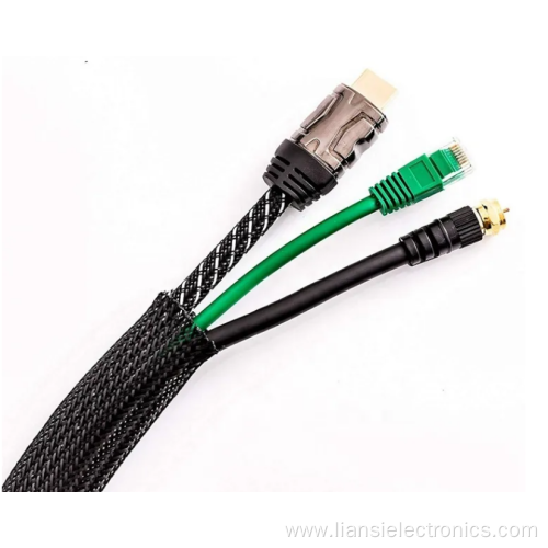 Black Cable Nylon Expandable Braided Cable Sleeve